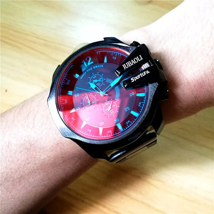 Top Brand Chronograph Watches Men Large Dial Multifunction Military Quartz Business Creative Sports Wristwatch Relogio Masculino