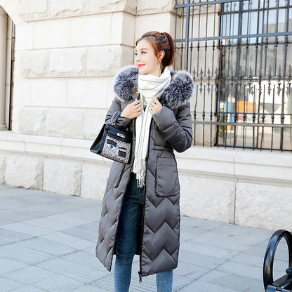 Reversible Cotton-Padded Jacket with Hood and Fur Collar