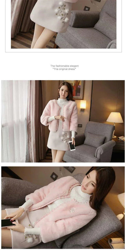 Jacket Women Faux Fur Coat Autumn And Winter Imitation Fur Short Coat Overcoat Women's Clothes Veste Femme