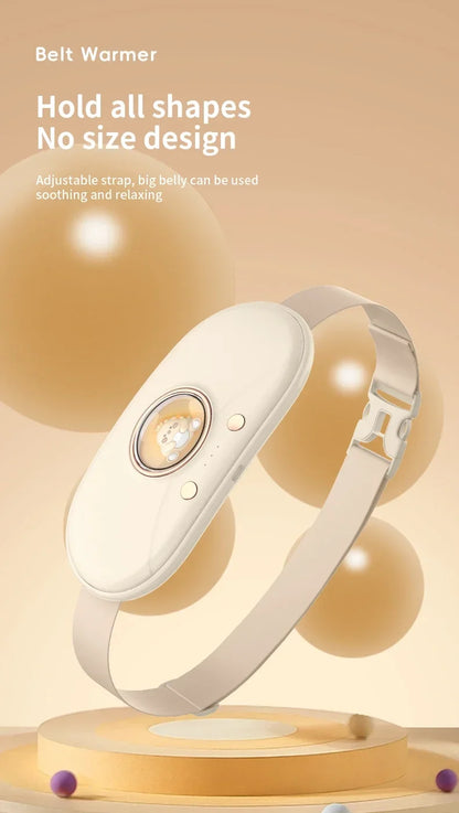 Menstrual Heating Pad Heated Massage Belt Menstrual Pain Relief Hot Compress Pad Abdominal Massage Period Warm Palace Belt