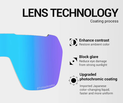 Scvcn Color Photochromic Sunglasses Cycling Glasses Sports for Men Mountain Bike Road Bicycle Fashion Eyewear Goggles UV400 MTB