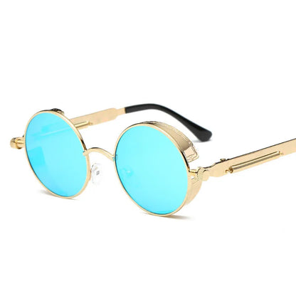 New Round Metal Sunglasses Steampunk Men Women Fashion Glasses Brand Designer Retro Vintage Sun Glasses UV400 Gafas De Sol
