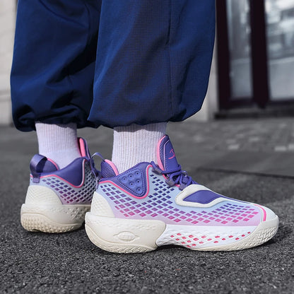 High-quality Men's Basketball Shoes Women Reflective Basketball Sneakers Men Outdoor Rubber Anti Slip Sports Training Shoes Male