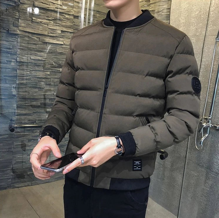 Baseball Jacket Man Warm Winter Quilted Padded Coat for Men Thick Luxury Padding Stylish Korean Reviews Many Casual Cheap Sale