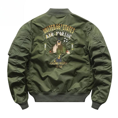 Men's Jacket Spring and Autumn Air Force MA1 Pilot Jacket Heavy Industry Embroidery Motorcycle American Fashion Baseball Jacket
