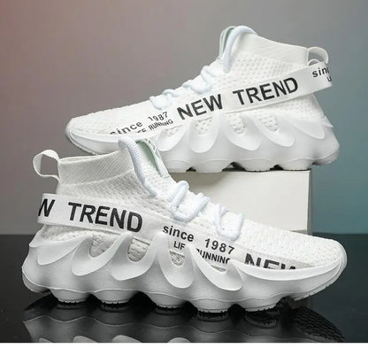 Unisex High Top Summer Casual Sneakes Chunky Breathable Men Outdoor Jogging Shoes Women Thick Sole Non-Slip Zapatillas New Color