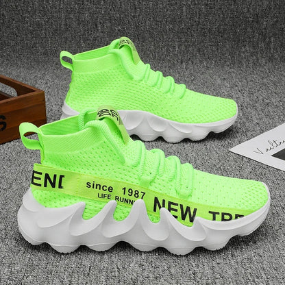 Unisex High Top Summer Casual Sneakes Chunky Breathable Men Outdoor Jogging Shoes Women Thick Sole Non-Slip Zapatillas New Color