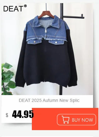 DEAT 2025 Winter New Items Imitation Colorful Long Coat For Women Faux Fur Suit Collar Long Sleeve Trench Jacket Female 11A05577