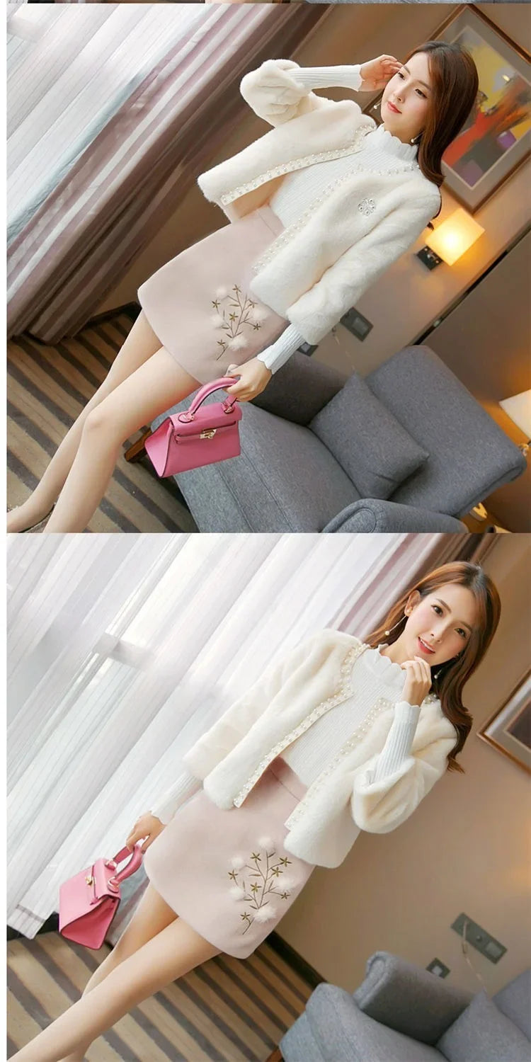 Jacket Women Faux Fur Coat Autumn And Winter Imitation Fur Short Coat Overcoat Women's Clothes Veste Femme