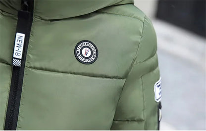 2025 New Winter Parkas Women Jacket Hooded Thick Warm Short Jacket Cotton Padded Parka Basic Coat Female Outerwear 5XL