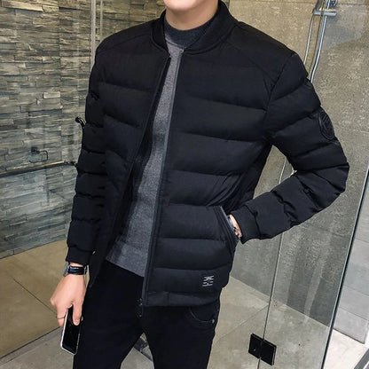 Baseball Jacket Man Warm Winter Quilted Padded Coat for Men Thick Luxury Padding Stylish Korean Reviews Many Casual Cheap Sale