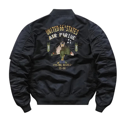 Men's Jacket Spring and Autumn Air Force MA1 Pilot Jacket Heavy Industry Embroidery Motorcycle American Fashion Baseball Jacket