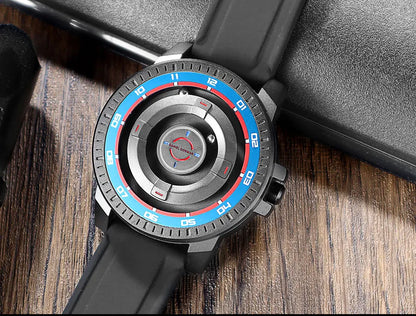 DANIEL GORMAN Magnetic Driven Watch Fashion Waterproof Quartz Watch with Black Silicone Strap Copper Case Beads Pointers DG0221