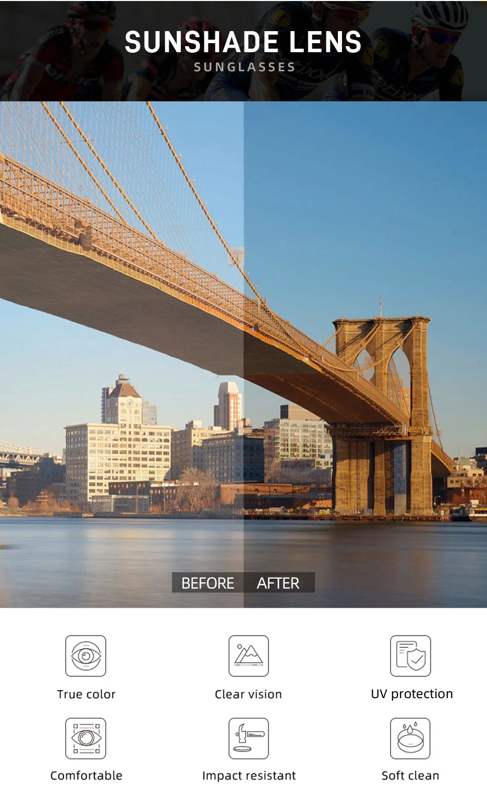 2024 Brand New Fishing Sunglasses Men Women Square Glasses Outdoor Sport Eyewear Driving Shades Male Sun Goggles