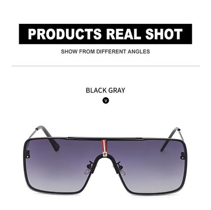 Fashion Oversized Square Sunglasses For Men Big Frame 2025 Luxury Brand Design Metal Frame Sun Glasses Man Retro Shades Eyewear