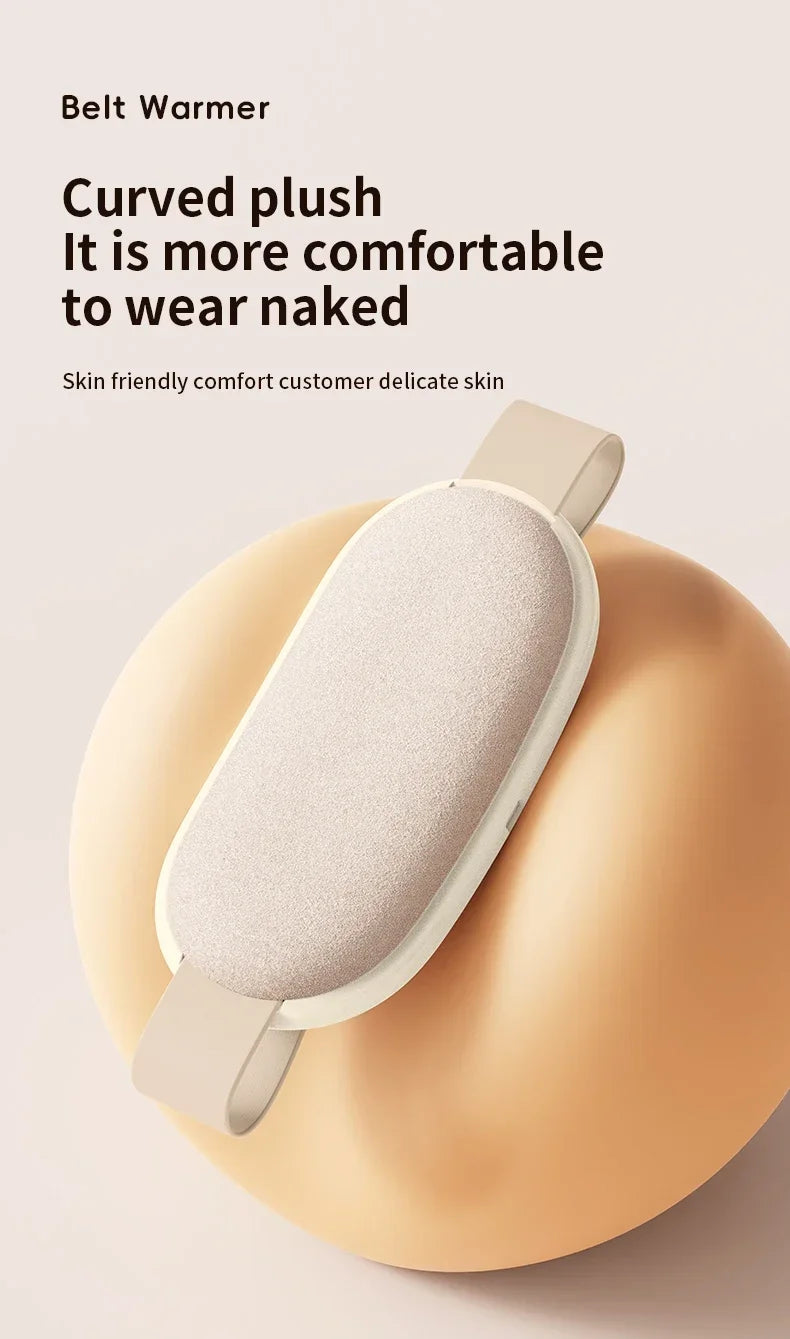 Menstrual Heating Pad Heated Massage Belt Menstrual Pain Relief Hot Compress Pad Abdominal Massage Period Warm Palace Belt