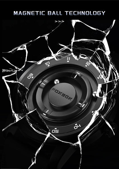 Foxbox 2025 Luxury Watches Men Creative Scrolling Beads Quartz Wristwatches Fashion Waterproof Magnetic Force Mens Watch Reloj