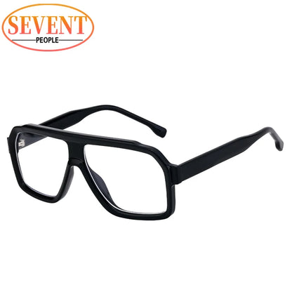 Classic Oversized Square Sunglasses Men 2024 Luxury Brand Trendy Metal Big Frame Goggles Eyewear Stylish Sun Glasses For Ladies