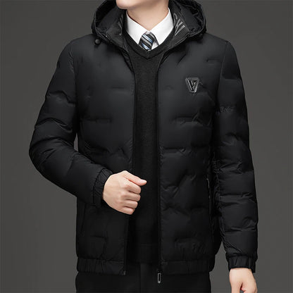Autumn Fashion Hooded Slim Fit Casual Casual Parkas Men Fashion Men Winter New Warm Thick Windproof Parkas Jackets Coat Men
