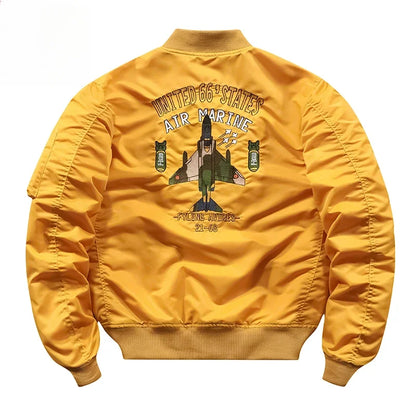 Men's Jacket Spring and Autumn Air Force MA1 Pilot Jacket Heavy Industry Embroidery Motorcycle American Fashion Baseball Jacket