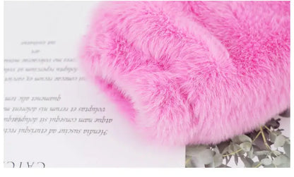 Fake Fur Girls Jacket Winter New Solid Color Letter Print Padded Lining Thick Warm Plush Coats For 5-12Y Kids Fashion Overcoat