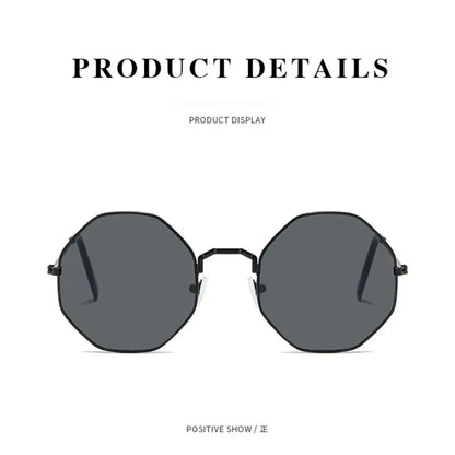 Trendy Sun Glasses UV400 Protection Sunglasses for Women Men's Shades Octagonal Polygon Retro Sunglasses
