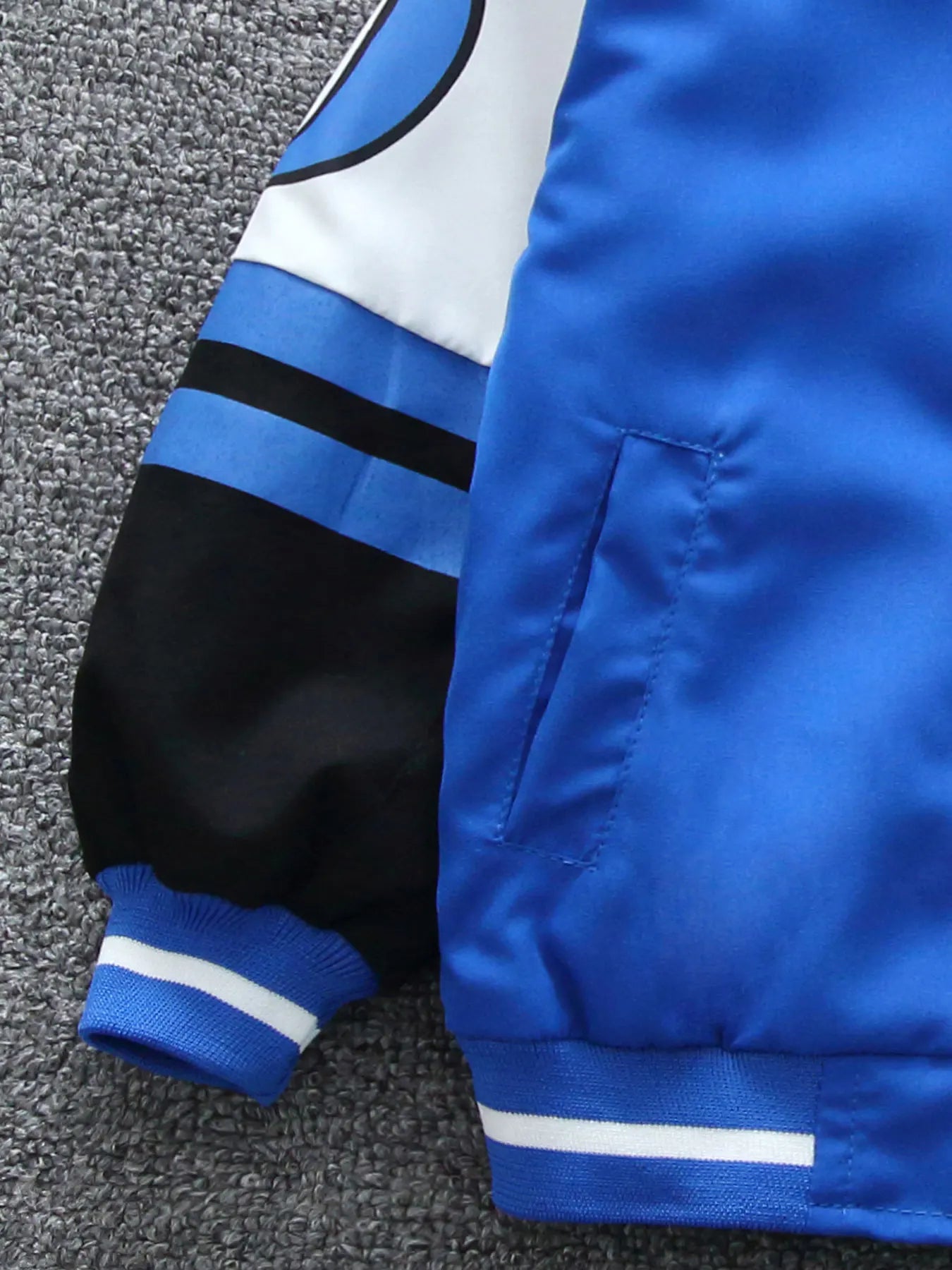 For Boys Aged 3 - 10, Trendy Solid - Color Baseball Jackets in Spring - Autumn Season