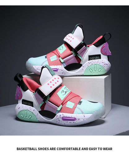 New Brand Children's Basketball Shoes For Boys Girls Non-slip Kids Sport Shoes Lightweight Outdoor Sneakers Trainers Footwear