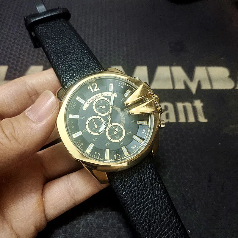 Top Brand Chronograph Watches Men Large Dial Multifunction Military Quartz Business Creative Sports Wristwatch Relogio Masculino