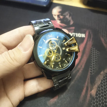 Top Brand Chronograph Watches Men Large Dial Multifunction Military Quartz Business Creative Sports Wristwatch Relogio Masculino