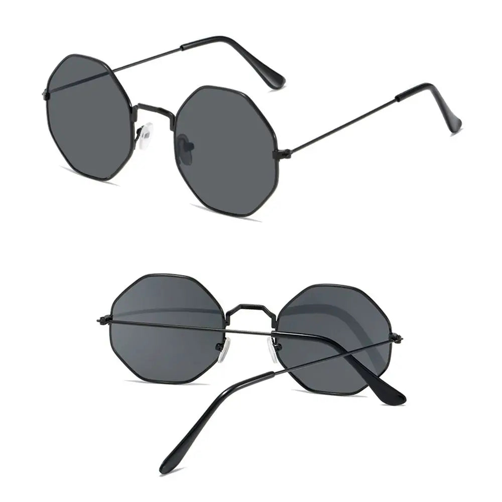 Trendy Sun Glasses UV400 Protection Sunglasses for Women Men's Shades Octagonal Polygon Retro Sunglasses