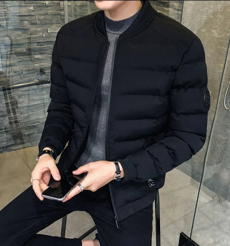Baseball Jacket Man Warm Winter Quilted Padded Coat for Men Thick Luxury Padding Stylish Korean Reviews Many Casual Cheap Sale