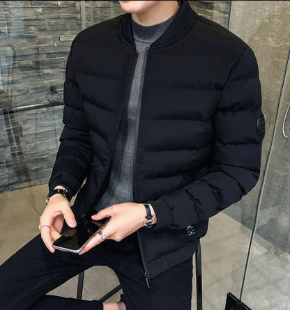 Baseball Jacket Man Warm Winter Quilted Padded Coat for Men Thick Luxury Padding Stylish Korean Reviews Many Casual Cheap Sale