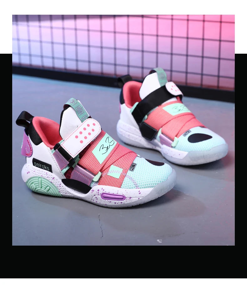 New Brand Children's Basketball Shoes For Boys Girls Non-slip Kids Sport Shoes Lightweight Outdoor Sneakers Trainers Footwear