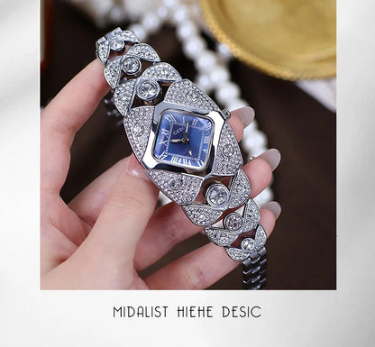 2025 New Women Watch Light Luxury Brand Diamond Inlaid Bracelet Watches Waterproof Ladies Fashion Quartz Clock Wristwatch Gift