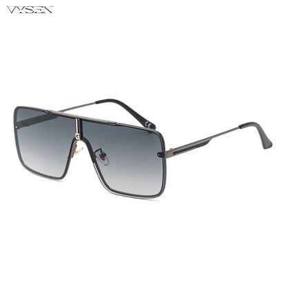 Fashion Oversized Square Sunglasses For Men Big Frame 2025 Luxury Brand Design Metal Frame Sun Glasses Man Retro Shades Eyewear