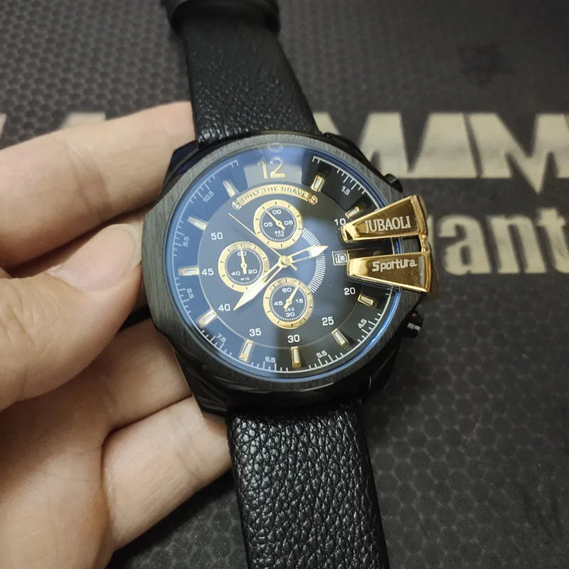 Top Brand Chronograph Watches Men Large Dial Multifunction Military Quartz Business Creative Sports Wristwatch Relogio Masculino