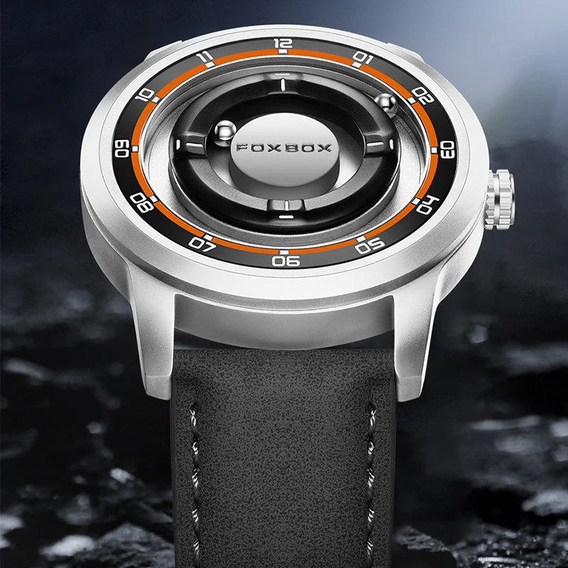 Foxbox 2025 Luxury Watches Men Creative Scrolling Beads Quartz Wristwatches Fashion Waterproof Magnetic Force Mens Watch Reloj