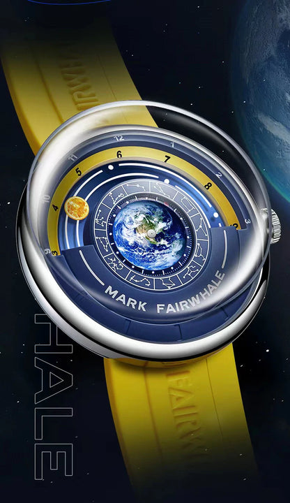 Mark Fairwhale 5700 Men's Watches Brand Silicone Strap Planet For Men Top Quartz Watch Reloj Hombre