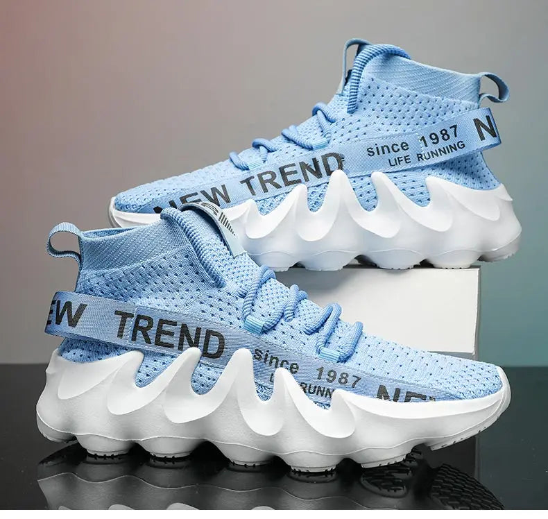 Unisex High Top Summer Casual Sneakes Chunky Breathable Men Outdoor Jogging Shoes Women Thick Sole Non-Slip Zapatillas New Color