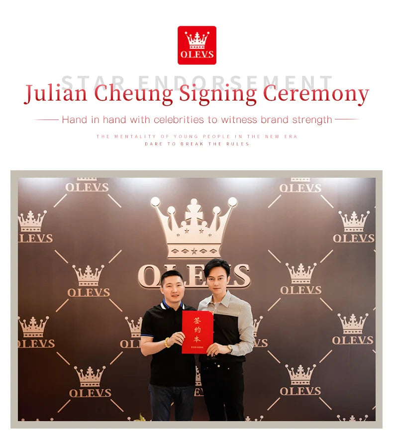 OLEVS 6612 Womens Watch Elegant Fashion Bezel Ceramic Strap Original Mechanical Watch Waterproof Luminous Butterfly Dial Ladies