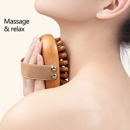 1pc Meridian Massage Brush Soft Manual Full Body Gua Sha Massager Head Abdomen Leg Body Relaxation Home Use Anti-Fatigue