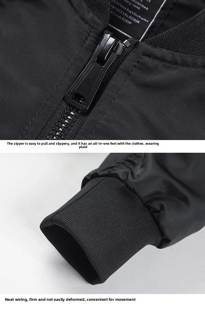 Men's Jacket Spring and Autumn Air Force MA1 Pilot Jacket Heavy Industry Embroidery Motorcycle American Fashion Baseball Jacket