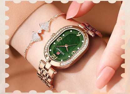 REWARD Exquisite Minimalist Women Watch Luxury Fashion Stain Steel Ladies Waterproof Quartz Wristwatch Rose Gold Female Clock