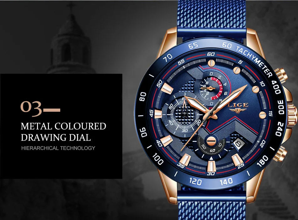 LIGE New Rose Gold Women Watch Top Brand Luxury Watch Women Quartz Sport Women's Bracelet Watches Waterproof Relogios Feminino