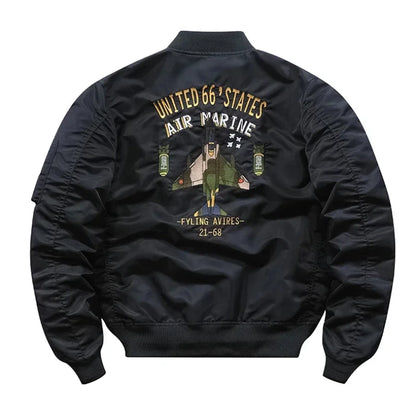 Men's Jacket Spring and Autumn Air Force MA1 Pilot Jacket Heavy Industry Embroidery Motorcycle American Fashion Baseball Jacket