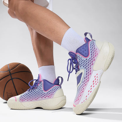 High-quality Men's Basketball Shoes Women Reflective Basketball Sneakers Men Outdoor Rubber Anti Slip Sports Training Shoes Male