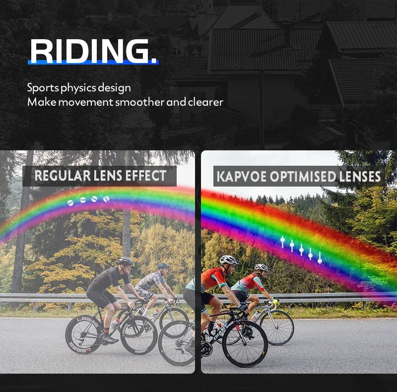 Kapvoe Cycling Sunglasses UV400 Protect Men Bike Sunglasses MTB Eyewear Outdoor Sport Goggles Bike Glasses Oculos De Ciclismo
