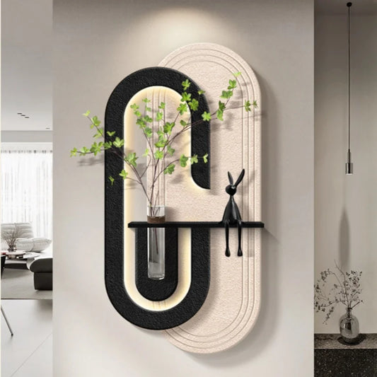 Entrance Decorations LED Wall Lamps For Corridor Hallway Living Room Modern Sandstone Hanging Painting Lustre Home Mural Lights