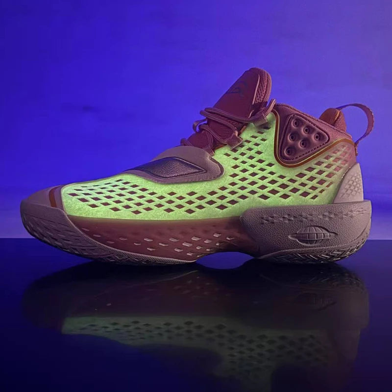 High-quality Men's Basketball Shoes Women Reflective Basketball Sneakers Men Outdoor Rubber Anti Slip Sports Training Shoes Male